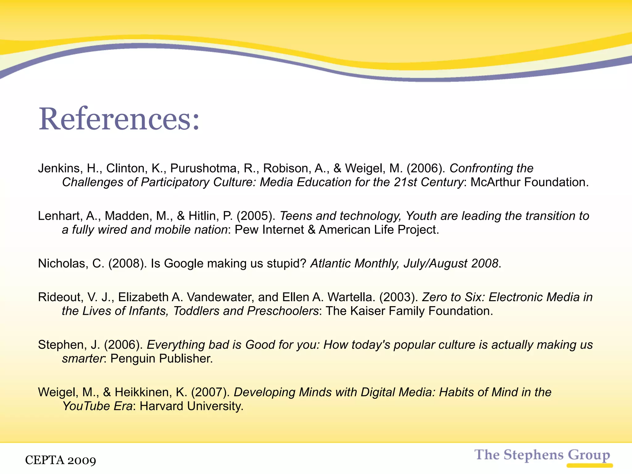 Socio Technical Change Internet is creating new models of participation and sharing Implications for Education CETPA 2009 