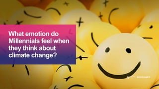 What emotion do
Millennials feel when
they think about
climate change?
 