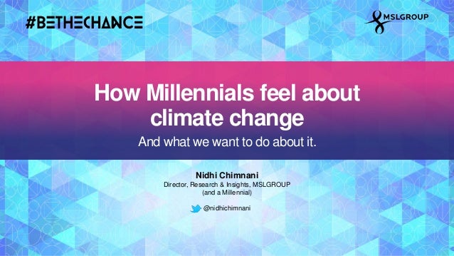 How Millennials feel About Climate Change
