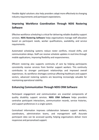 How Modern NDIS Software Solutions Are Transforming Disability Support ...