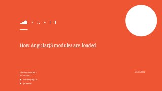 v
Florian Fesseler
RIA Architect
ffesseler@kapit.fr
@ffesseler
How AngularJS modules are loaded
23/06/2014
 