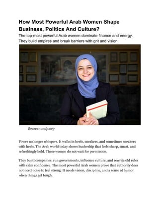 How Most Powerful Arab Women Shape Business, Politics And Culture.pdf