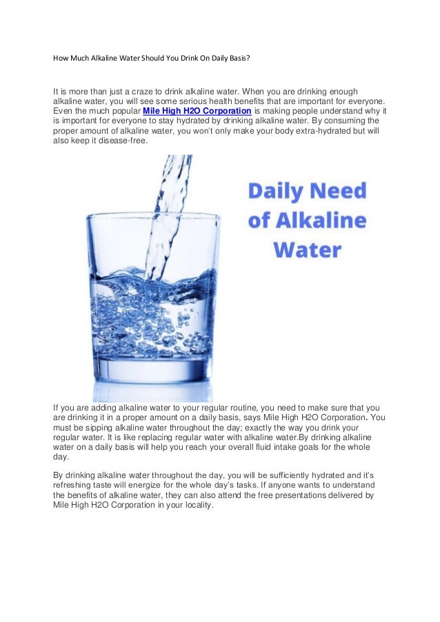 How much alkaline water should you drink on daily basis?