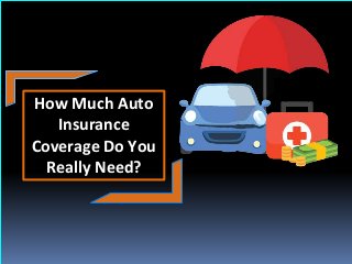 How Much Auto
Insurance
Coverage Do You
Really Need?
 