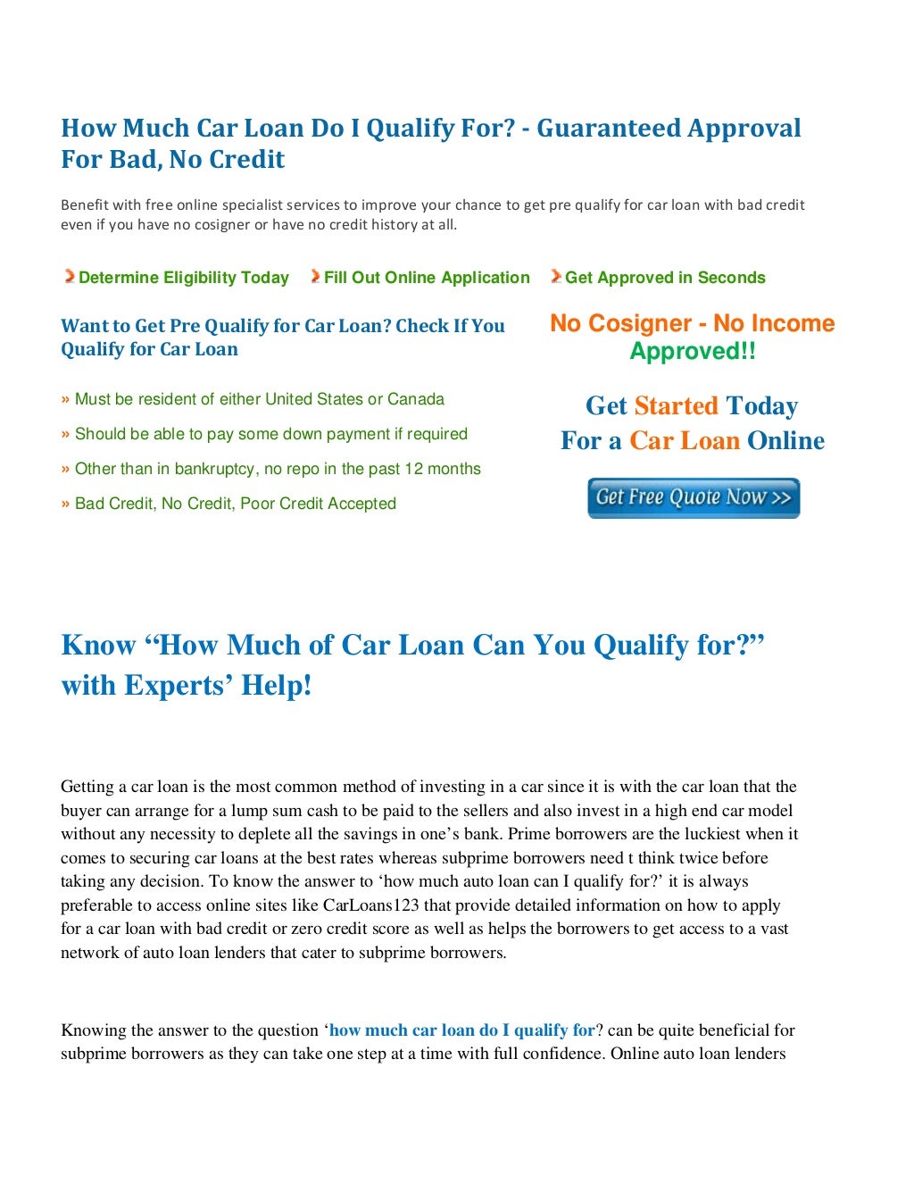 How Much Car Loan Do I Qualify For? Know PreQualification Criteria