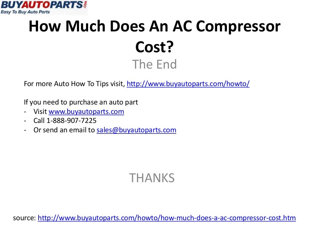 How Much Does An AC Compressor Cost