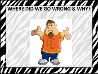 WWHHEERREE DDIIDD WWEE GGOO WWRROONNGG && WWHHYY?? 
 