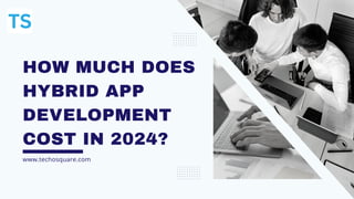 HOW MUCH DOES
HYBRID APP
DEVELOPMENT
COST IN 2024?
www.techosquare.com
 