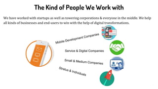 freegoogleslidestemplates.comFGST
5 Scenarios Where We Can Pitch In for You
Scalability of Mobile App
New Unique Mobile App
Mobile Version of Existing Apps
Cross-platform Mobile Apps
Mobile App Maintenance
 