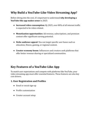 How Much Does It Cost to Develop a Video Streaming App Like YouTube in ...