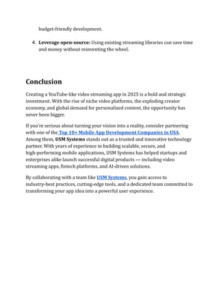 How Much Does It Cost to Develop a Video Streaming App Like YouTube in ...