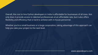 How Much Does It Cost To Hire Python Developer? | PDF