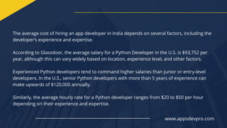 How Much Does It Cost To Hire Python Developer? | PDF