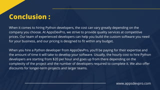 How Much Does It Cost To Hire Python Developer?