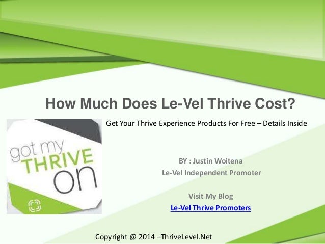 how much does le vel thrive cost get yours for free thrive cost