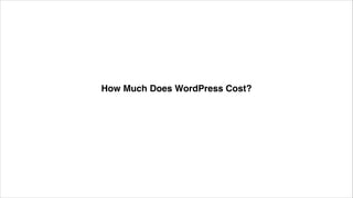 How Much Does WordPress Cost?

 