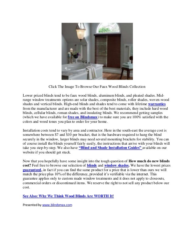 How much do new blinds cost