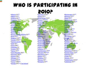 Who is Participating in 2010?