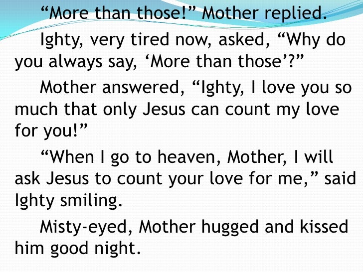 How Much Do You Love Me Mother