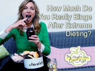How Much Do
You Really Binge
After Extreme
Dieting?
 