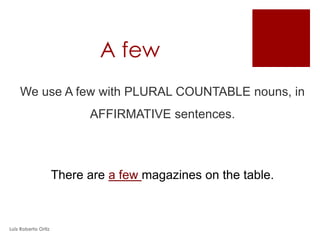How Much, How Many, Much, Many, A little and A few | PPTX