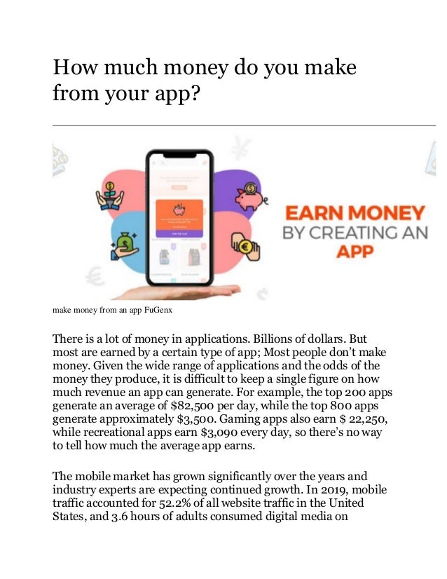 How much money do you make from your app