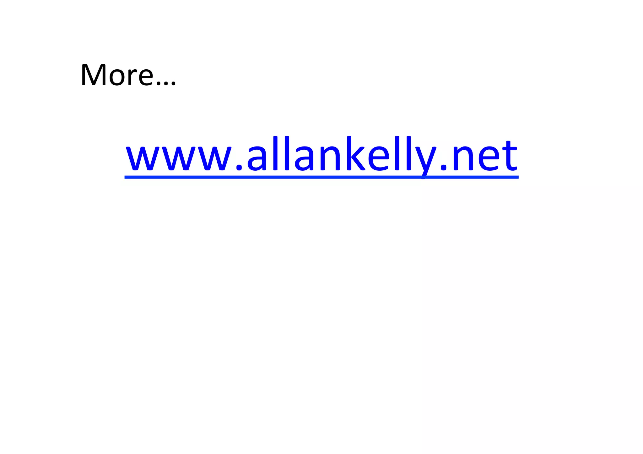 More…	
www.allankelly.net	
	
 
