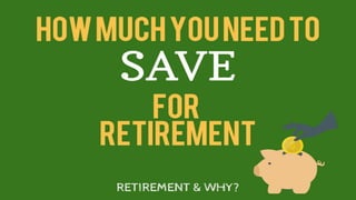 How Much You Need To Save For Retirement