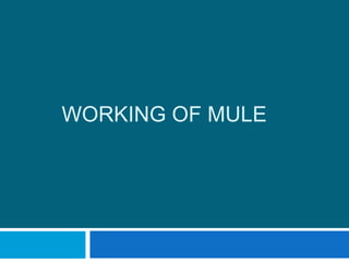 WORKING OF MULE
 