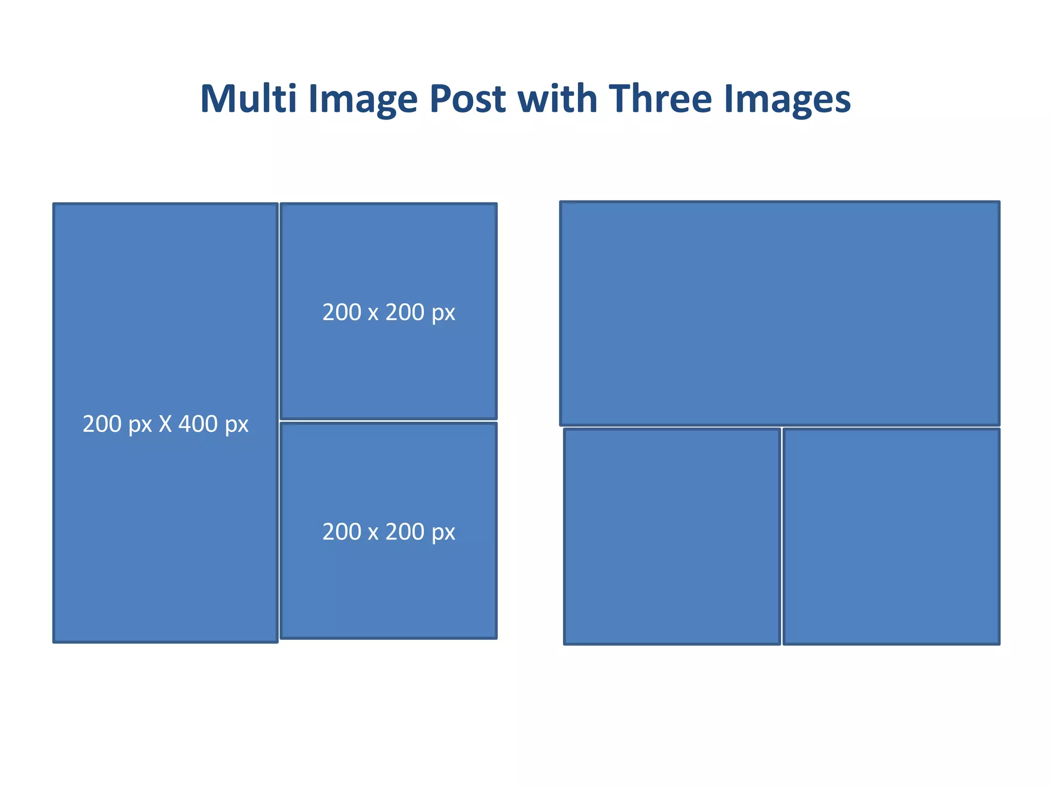 Multi Image Post with Three Images
200 px X 400 px
200 x 200 px
200 x 200 px