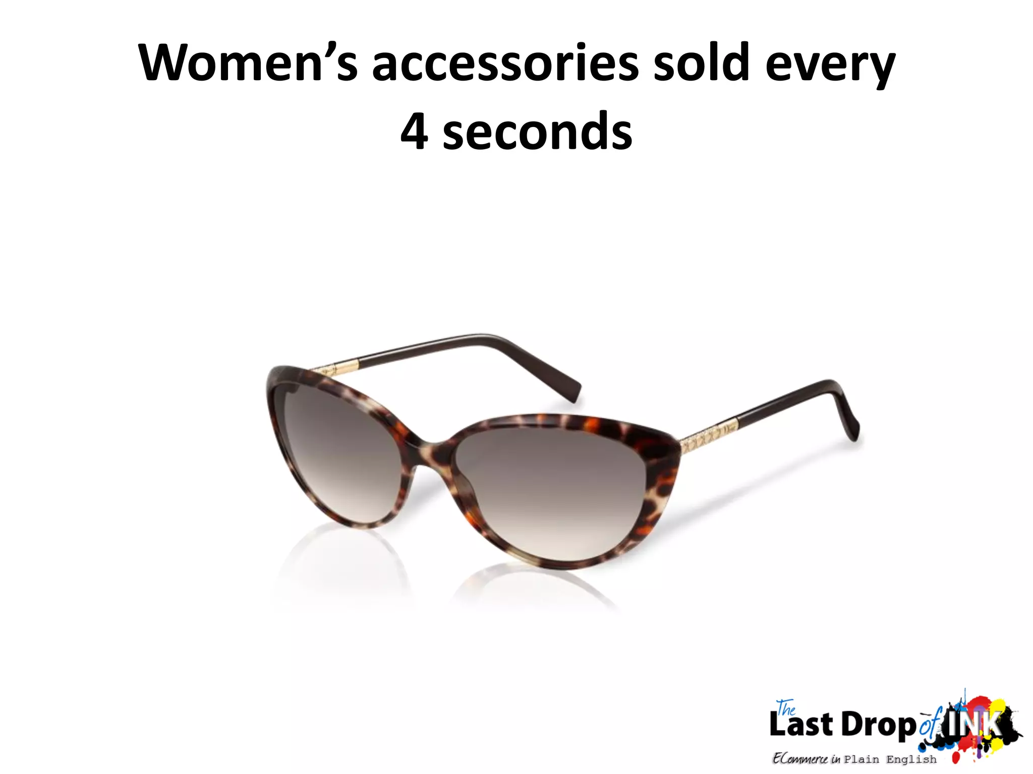 Women’s accessories sold every
         4 seconds
 