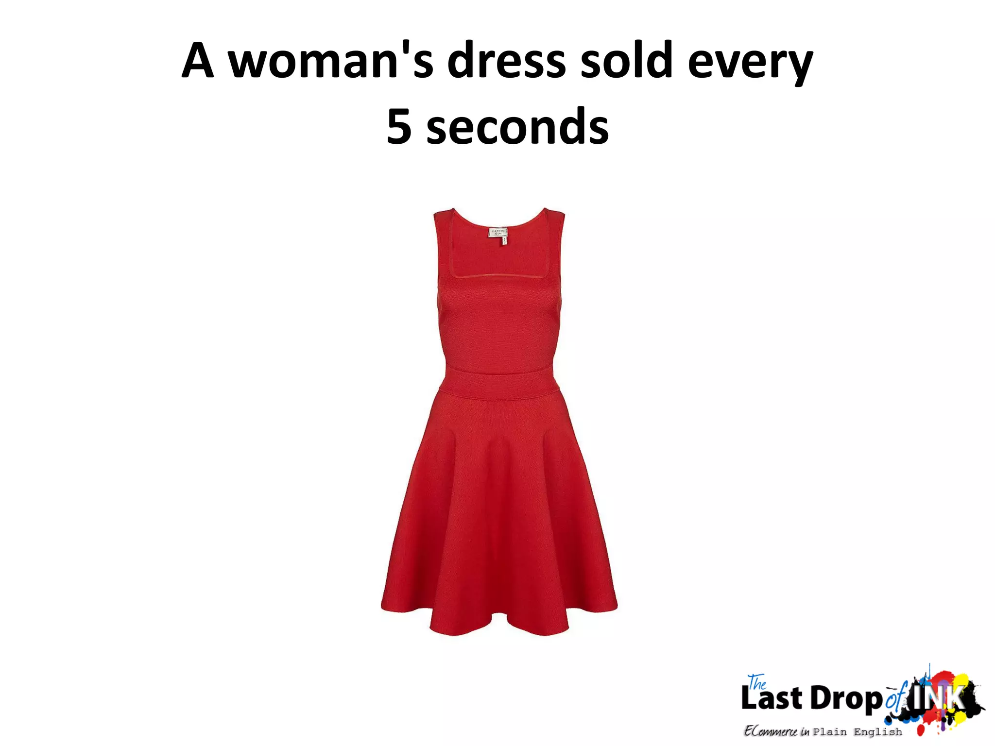 A woman's dress sold every
       5 seconds
 