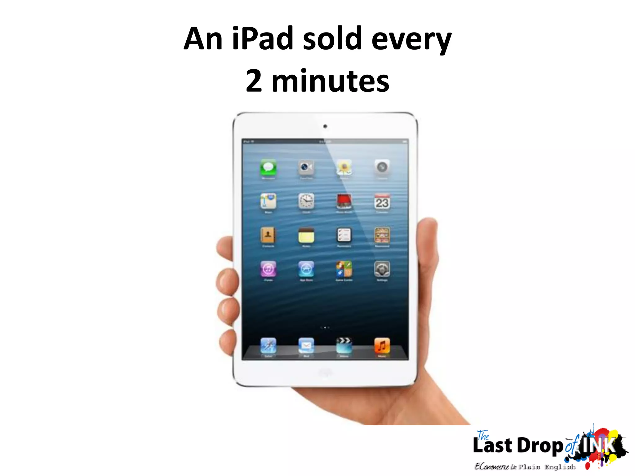 An iPad sold every
    2 minutes
 