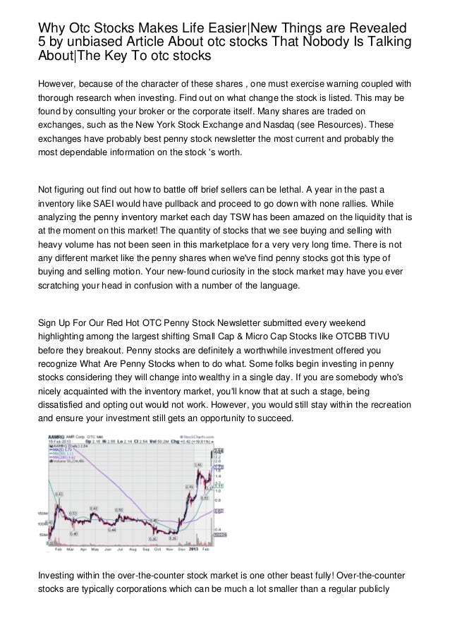 Why Otc Stocks Makes Life EasierNew Things are Revealed 5 by unbiased