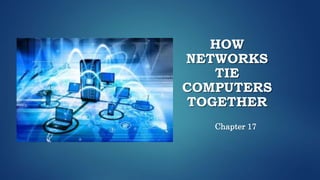 HOW
NETWORKS
TIE
COMPUTERS
TOGETHER
Chapter 17
 