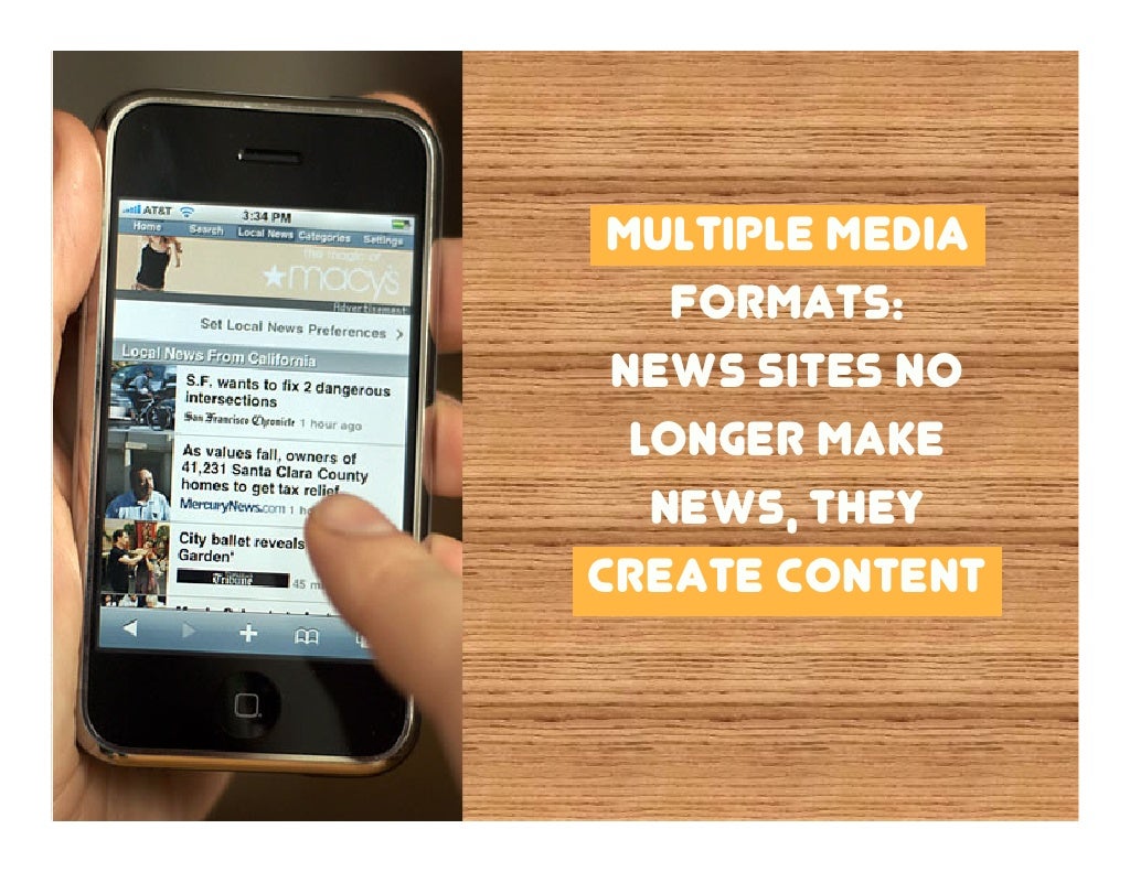 Multiple Media Formats News sites