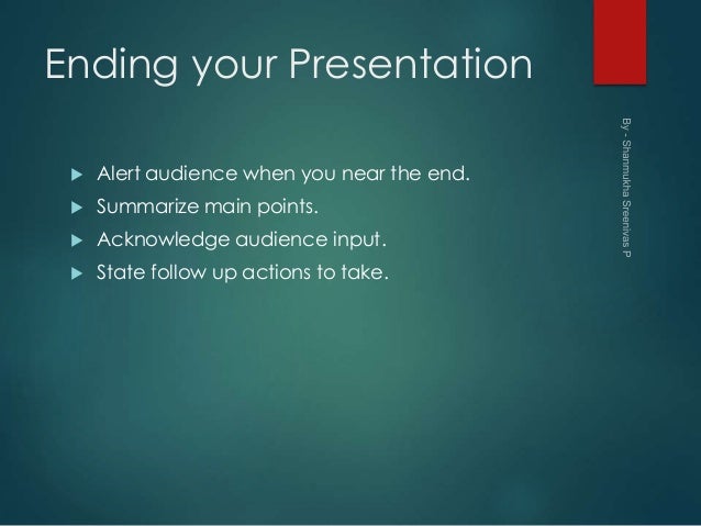 how to end a powerpoint presentation