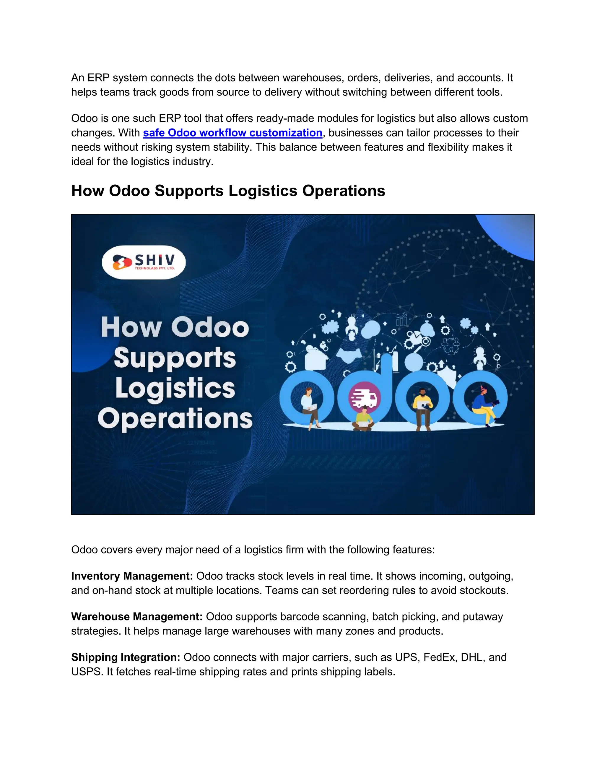 A Comprehensive Guide to Odoo Development for Logistics | PDF