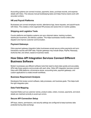 Complete Guide to Odoo Integration Services for Businesses | PDF
