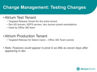 How Atrium Health Implemented and Governs Office 365 | PPTX