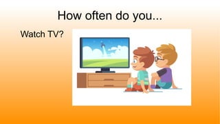 How often do you...
Watch TV?
