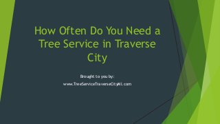 How Often Do You Need a
Tree Service in Traverse
City
Brought to you by:
www.TreeServiceTraverseCityMI.com
 