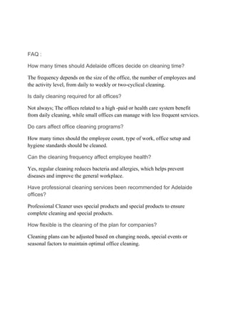 How Often Should Adelaide Offices Schedule Cleaning Services.docx