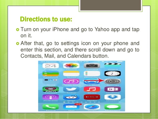 why arent my yahoo emails loading on my iphone