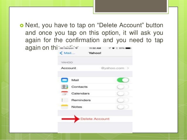 How one can Remove Yahoo Mail Account from iPhone?