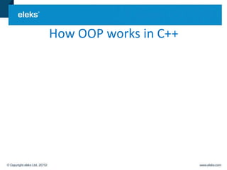 How OOP works in C++
 