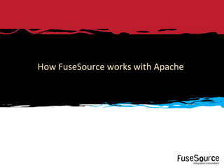 How FuseSource works with Apache




9   Copyright © 2012 FuseSource Corp.. All rights reserved.
 