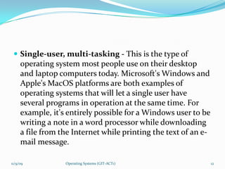 How Operating System Works | PPT