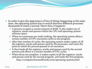 How Operating System Works | PPTX
