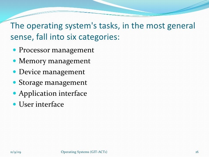How Operating System Works